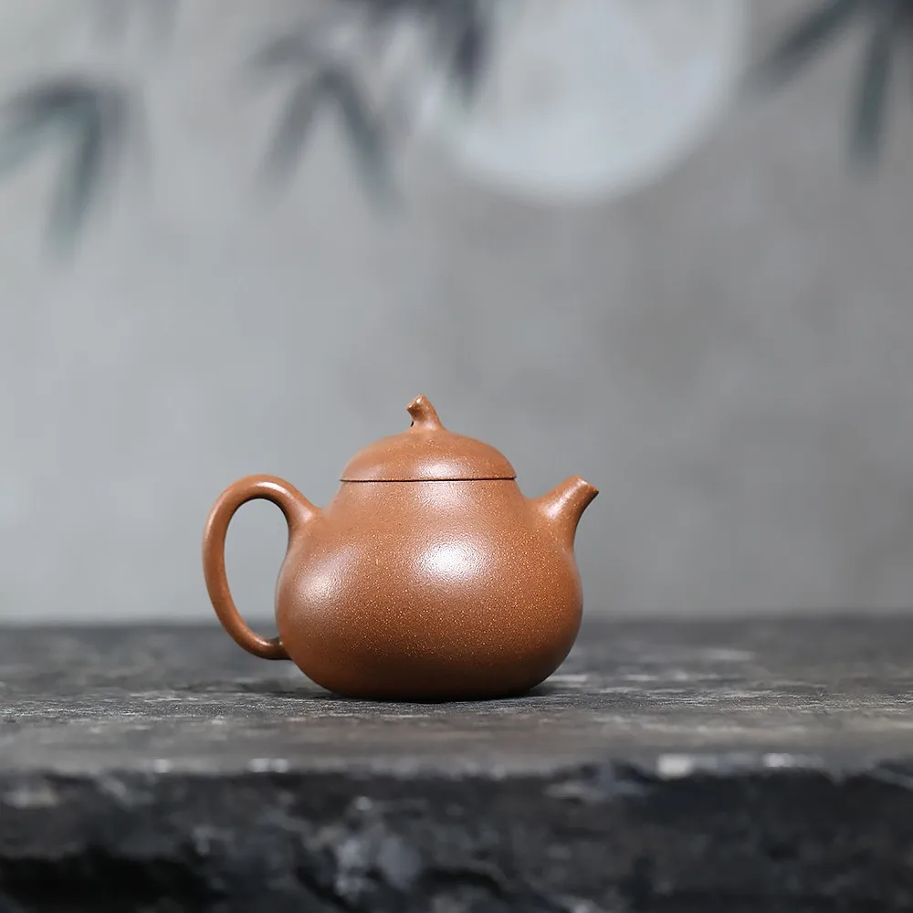 

Handmade Yixing Purple Clay Pot Famous Ore Descending Slope Mud Device Eggplant Household Kung Fu Teapot Set Ball Hole 180C