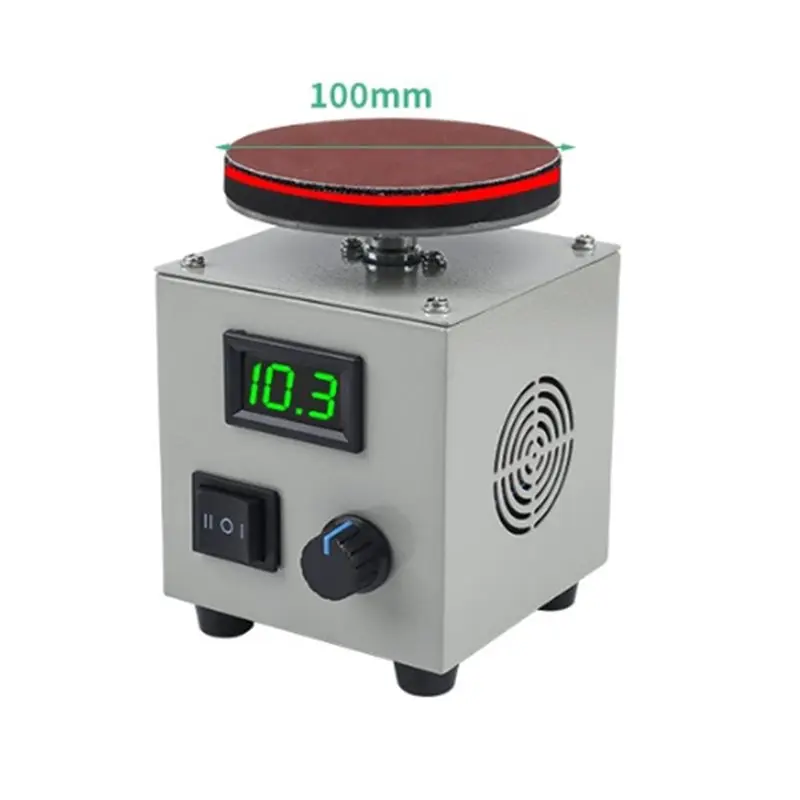 A01F-Multi-Function Exterior Polisher Electric Mini 4 Inch Disc Sander 150W With LCD Display Adjustable Speed US Plug