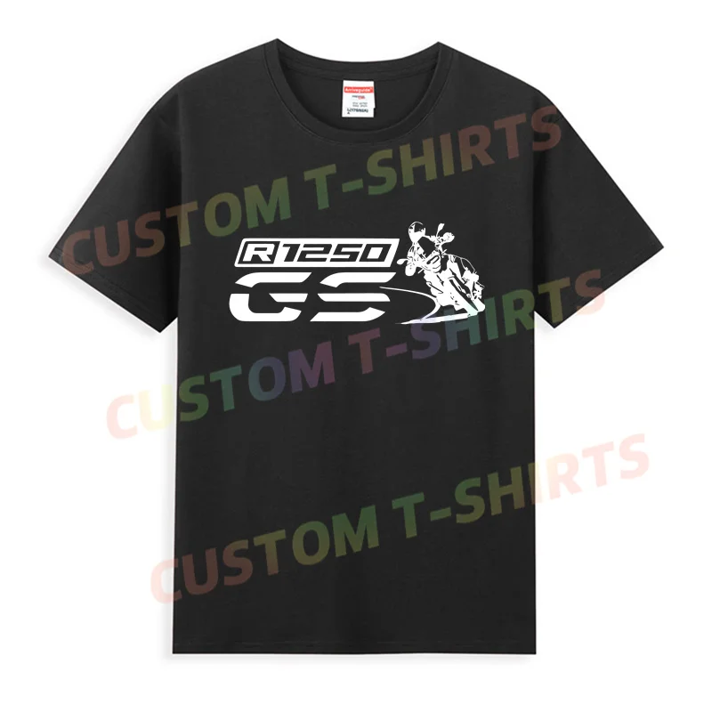 

2024 Men T Shirt Casual Motorcycles R1250 GS Motorrad T-shirt Sports Tops Short Sleeves 100% Cotton Streetwear S-3XL Cool Tee