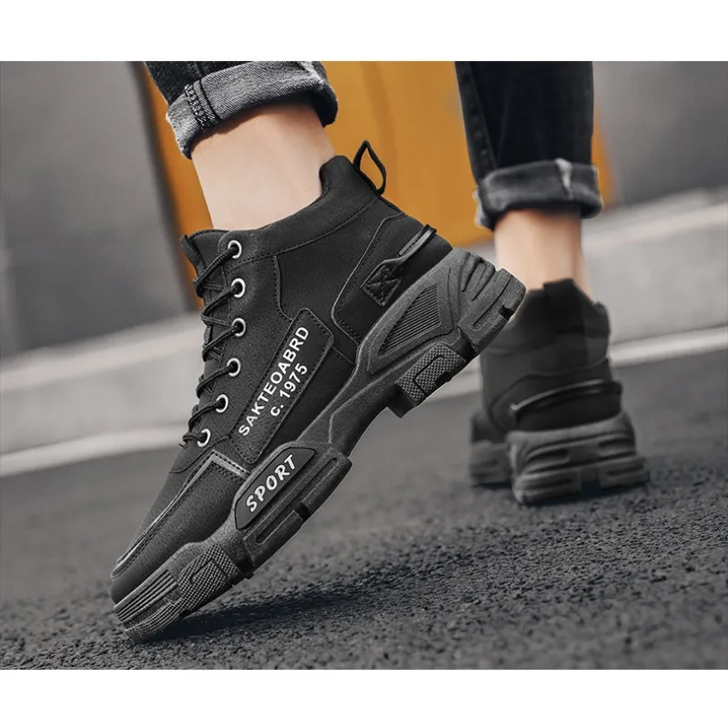 Men's Shoes Tactical Military Combat Shoes Light Non-slip Men Desert Ankle Shoes Trendy Lace Up Platform Shoes Zapatos Hombre