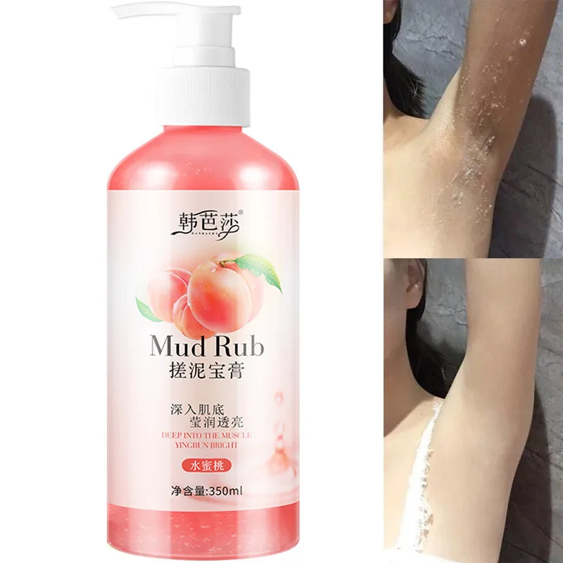 350ml Facial Scrub Exfoliating Cream Whitening Moisturizer Body Scrub Mud And Care Gel Rub Skin Female Cleaning Deep Peeling