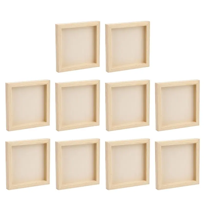 TFORU-Wood Canvas Boards Unfinished Painting Panels For Acrylic Pouring, Resin And Crafts