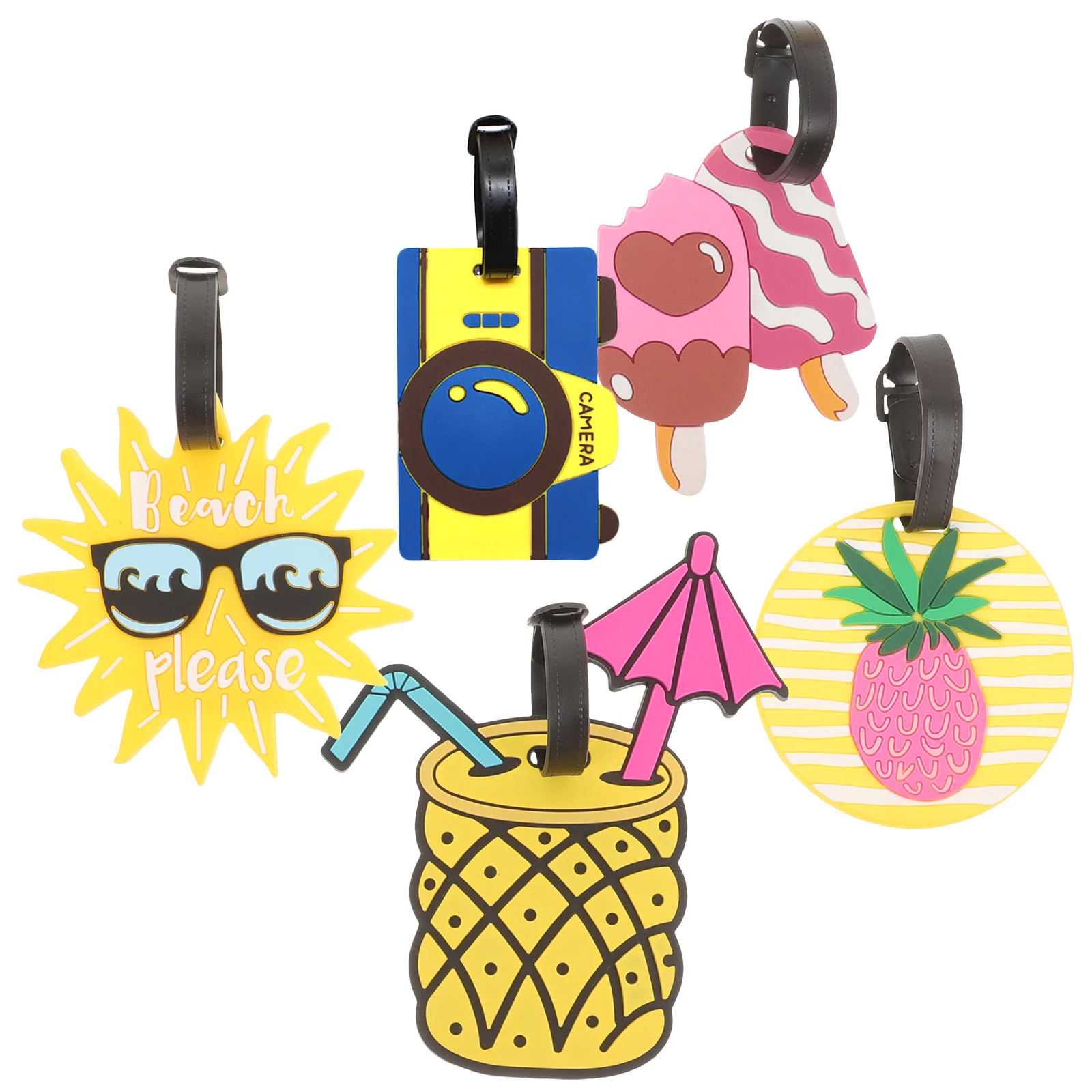 

Creative Cartoon Pineapple Boarding Pass Luggage Tag Travel Suitcase Suitcases