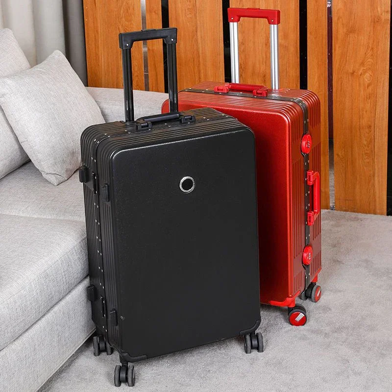 2023 New Super Large Capacity Male and Female Aluminum Frame Luggage Case Student Trolley Password Boarding Travel Suitcase Bag