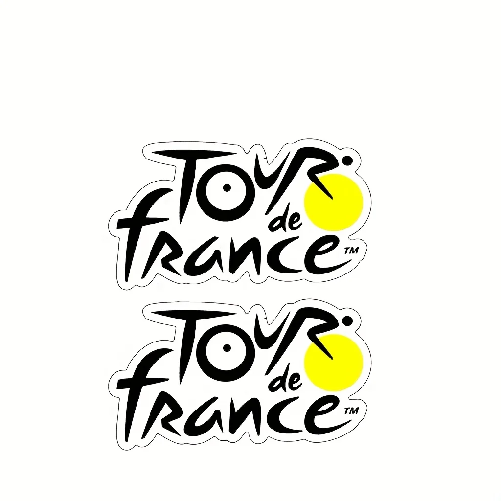 Cycling Race Themed Yellow Dot Vinyl Sticker, Waterproof Decal For Road Mountain Bike & Laptop Creative Decor Accessories