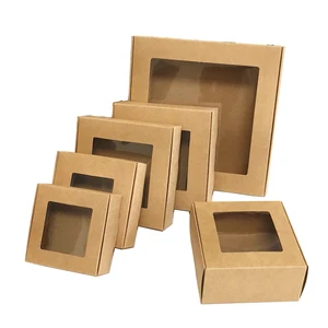 Multi Square Size Kraft Packaging Box, Supplies of the Wedding Party, Handmade Soap, Chocolate, Sweets, Gift Box, Beautiful, 10PCS 8 Main Sales Caixa Gift - №5