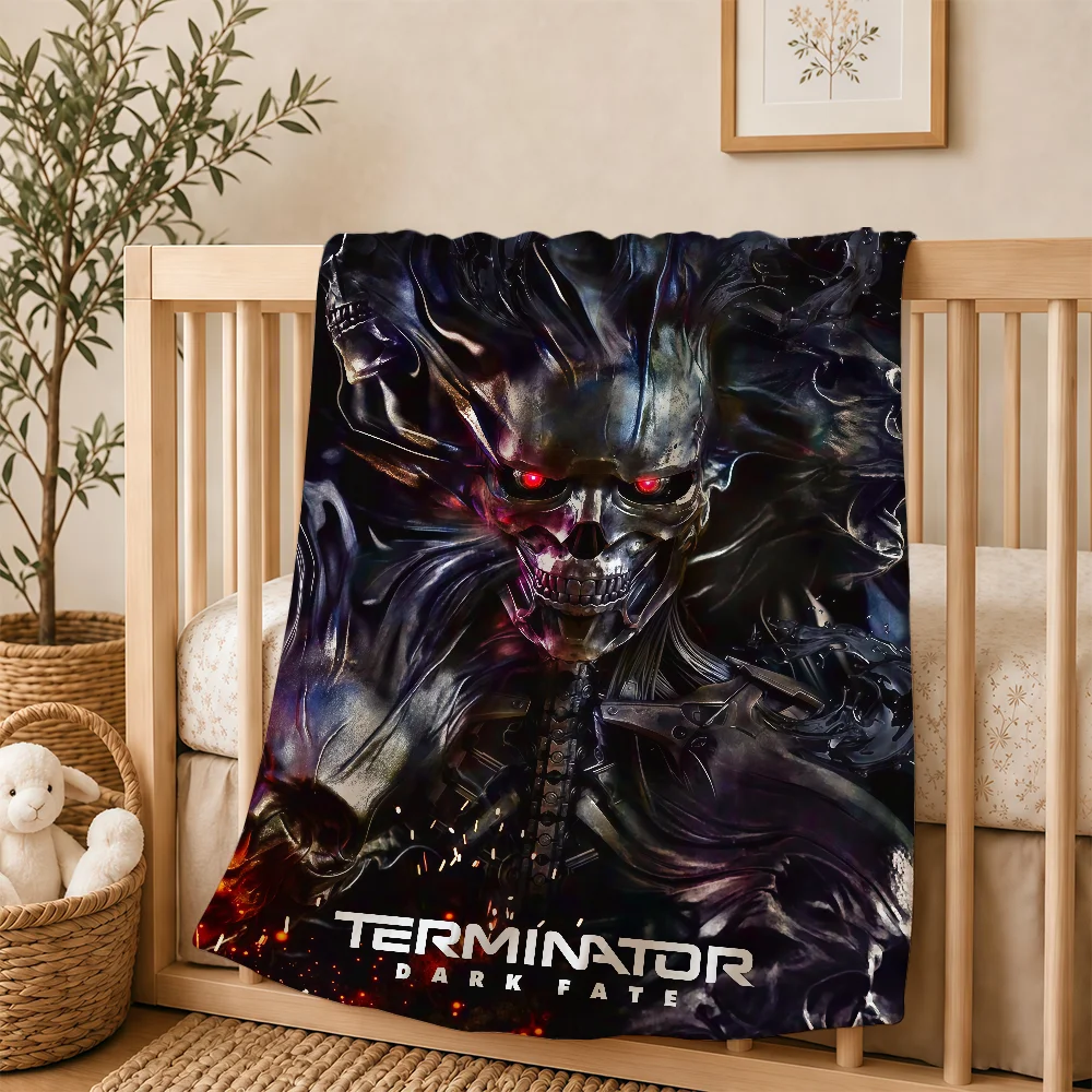Schwarzenegger T-Terminator Blanket For Soft Warm Knee For Bedroom Living Room Bed Sofa Camping Picnic Office Gift Throw