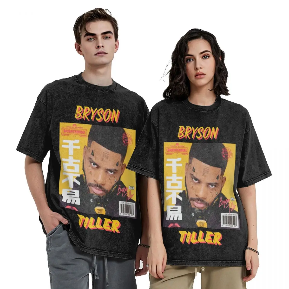 Women Men Bryson Tiller Tour 2024 Shirts Graphic Rapper Hip Hop Vintage T-Shirts 100% Cotton