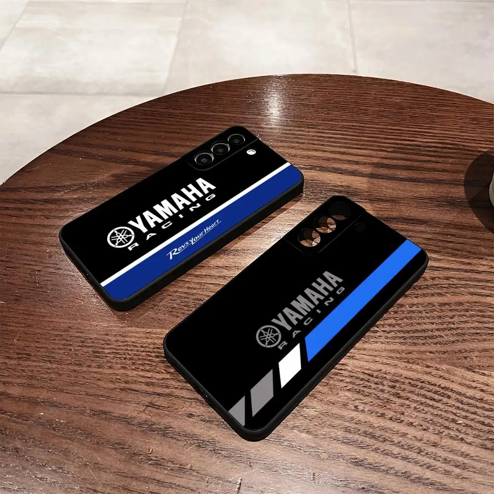 Motorrad Y-YamAhaS Handyhülle für Samsung S26 S25 S24 FE S23 S22 S21 Plus S20 Ultra Note20Ultra Schwarz Soft Shell