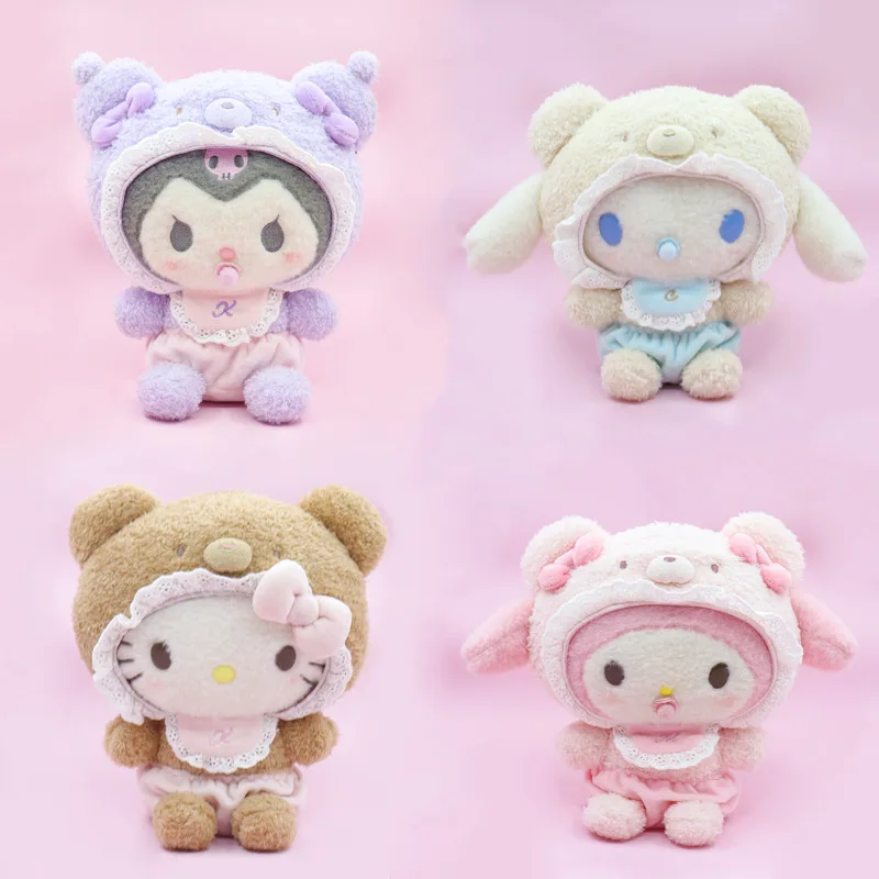 

Новая плюшевая игрушка Sanrio, маленький медвежонок Kuromi Cinnamoroll My Melody Hello Kitty, плюшевая мультяшная кукла, детская игрушка, Рождественский подарок