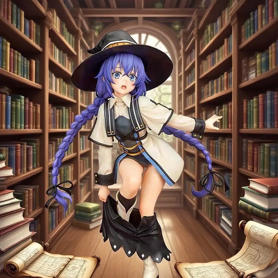 Figura de acción de Magician Roxy Migurdia, 25cm, Mushoku Tensei: reencarnación sin empleo, figura de Anime de PVC, colección de estatuas, Juguetes