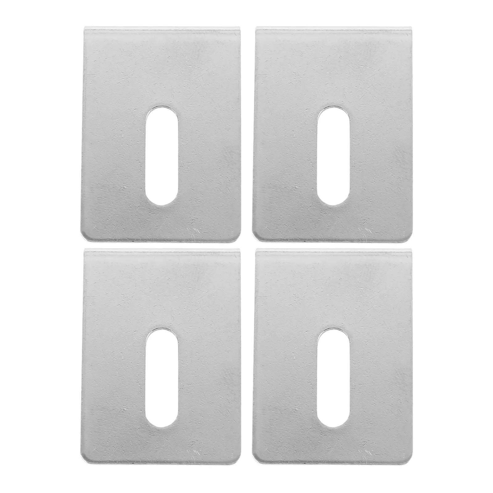 4 Set Stainless Steel Mirror Clips for Frameless Mirrors, Wall Mounted Hanging Hardware for Glass Shelves & Pictures