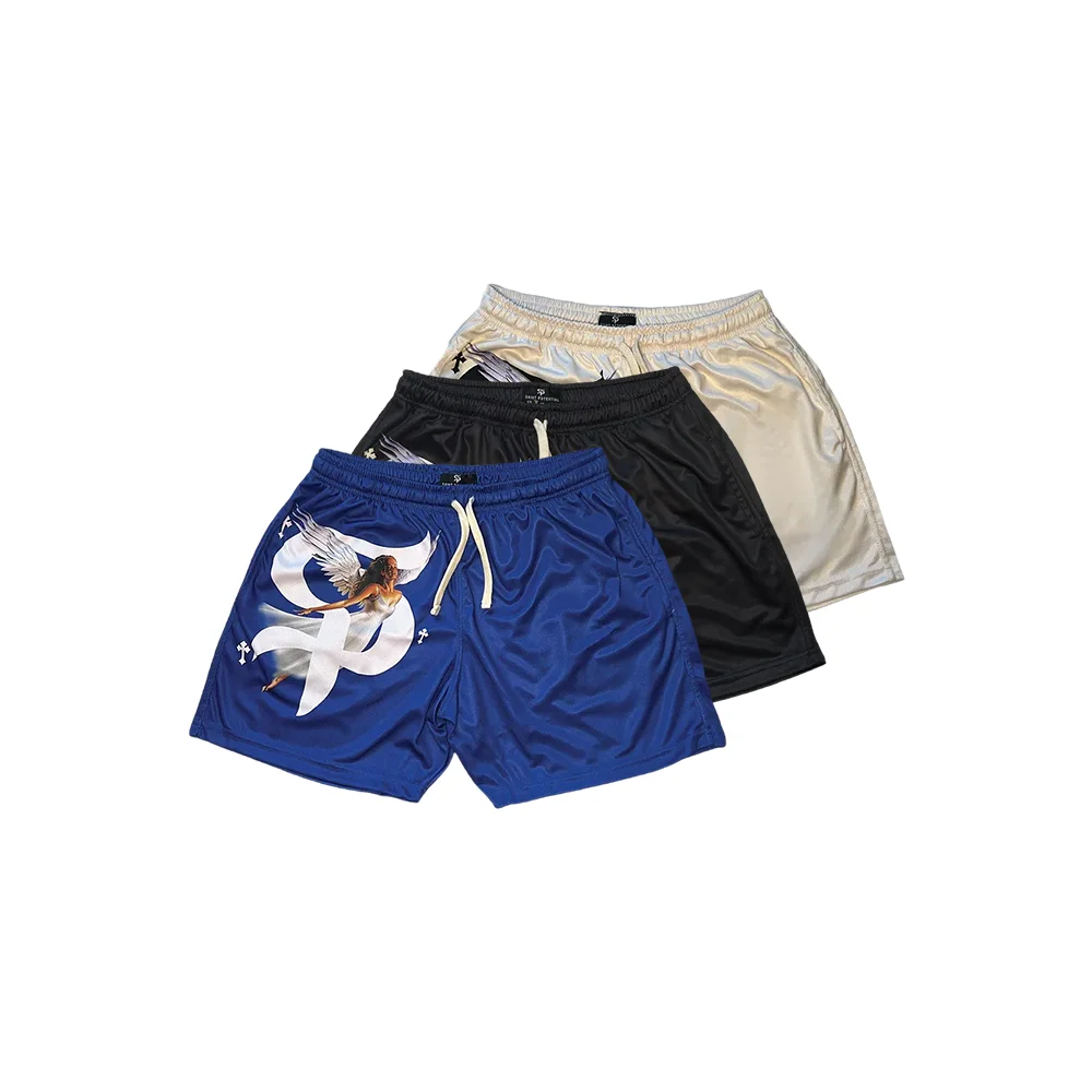 

Faith Goddess Cross Print Basketball Shorts Sport Training Breathable Fashionable Shorts Streetwear Men Loose Shorts Streetwear