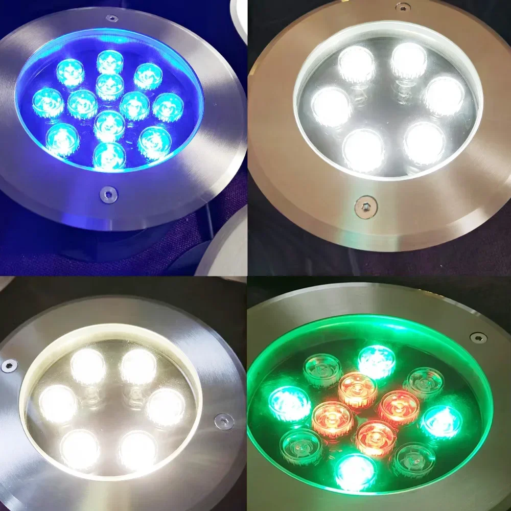

IP68 RGB Водонепроницаемый фонтанный светильник Многоцветный DC24V Открытый светодиодный подводный светильник для аквариума, пруда, бассейна, спа-вечеринки, парка