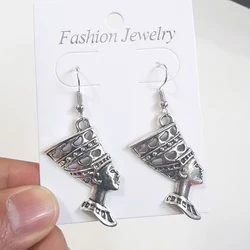 Nefertiti Drop Dangle Earrings for Women Vintage Sexy Egyptian Goth Aesthetic Mandarin Women's Jewelry Accessories
