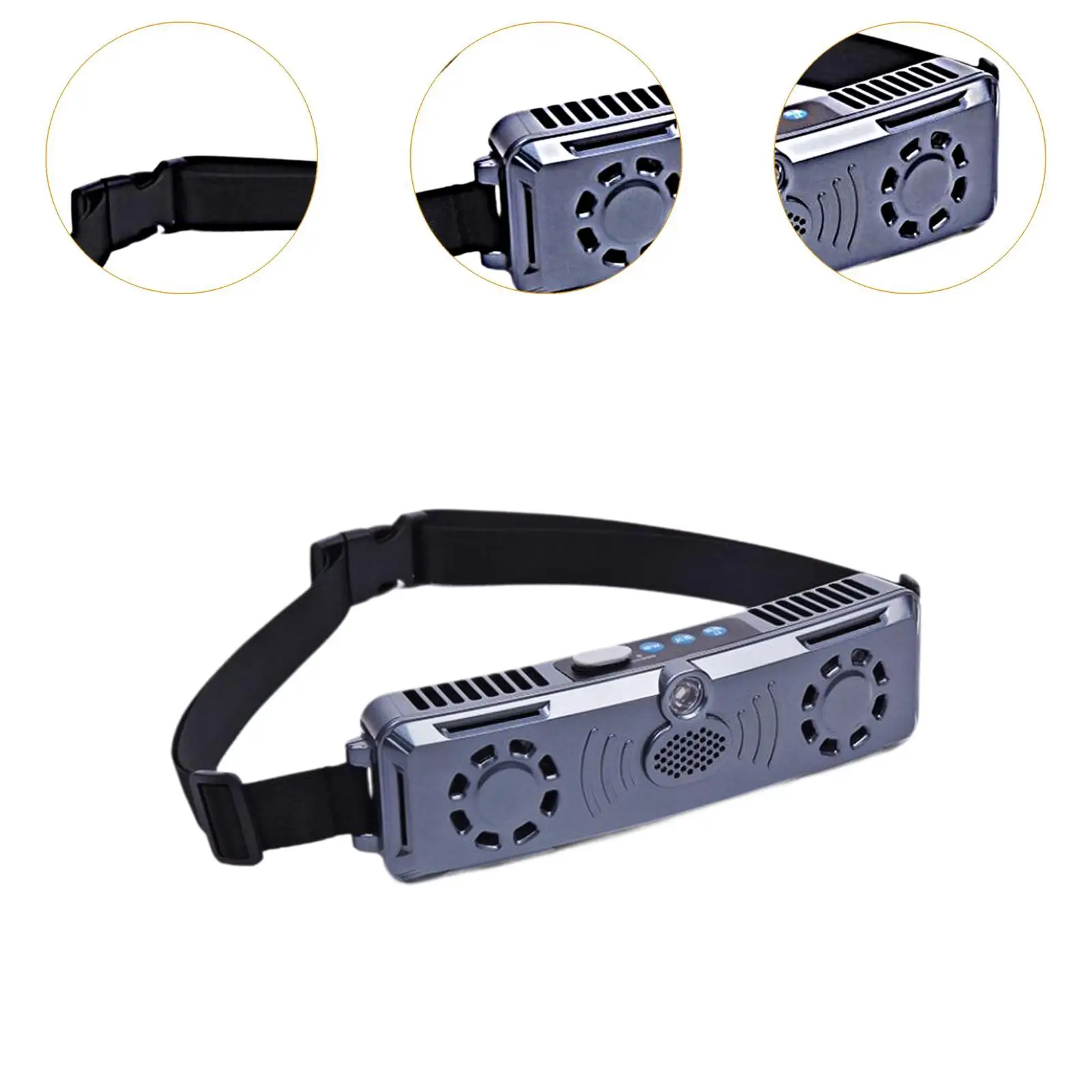 مروحة خصر مع حزام قابل للتعديل مع محركات بدون فرش، شحن USB يمكن ارتداؤه، 4 سرعات للعمل الخارجي، متعددة الوظائف، خفيفة الوزن