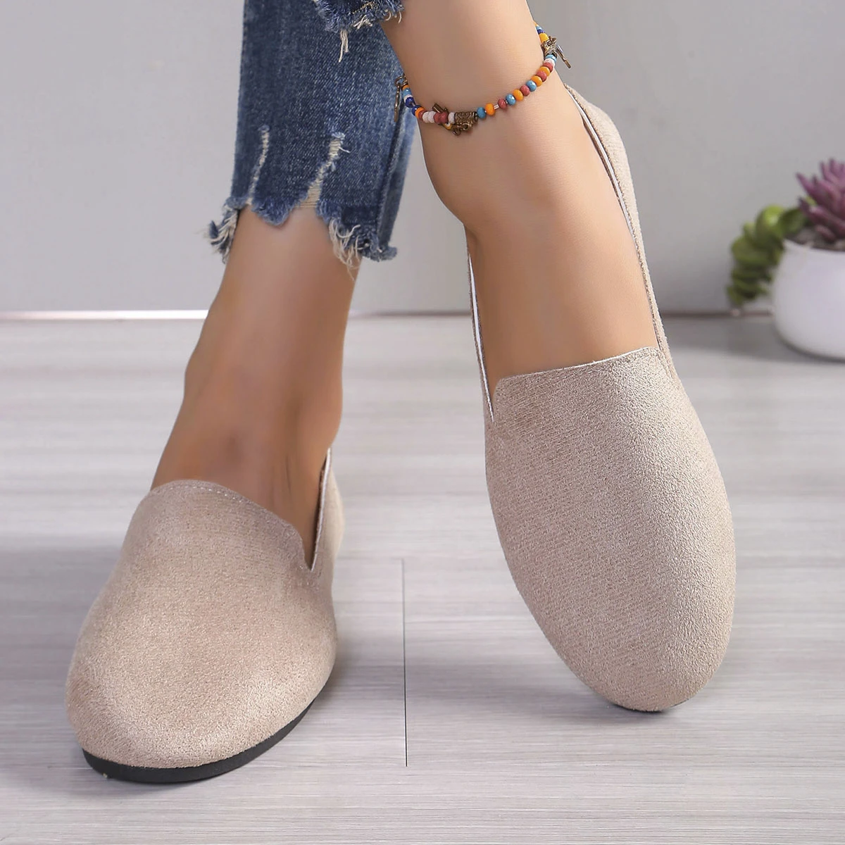 

Туфли на плоской подошве с острым носком во французском стиле ретро, 2024, женская удобная весенне-осенняя повседневная обувь без шнуровки на большой мягкой подошве, размер 36-43