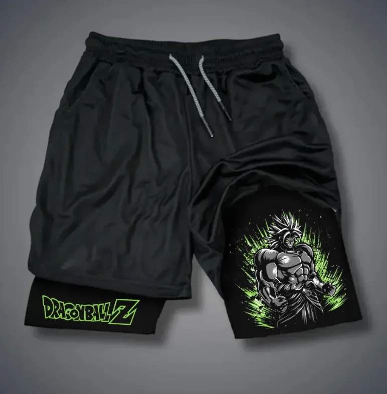 Oficjalne czarne spodenki Dragon Ball do kendo, treningowe, z sesji z aktorami, w eleganckim stylu, z wysokiej jakości szybkoschnących materiałów.