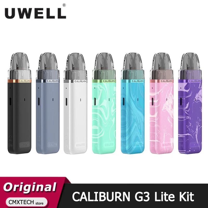 Original uwell caliburn g3 lite pod kit 1200mah batterie 25w e zigarette vape dual airflow fit 2,5 ml caliburn g3 patrone