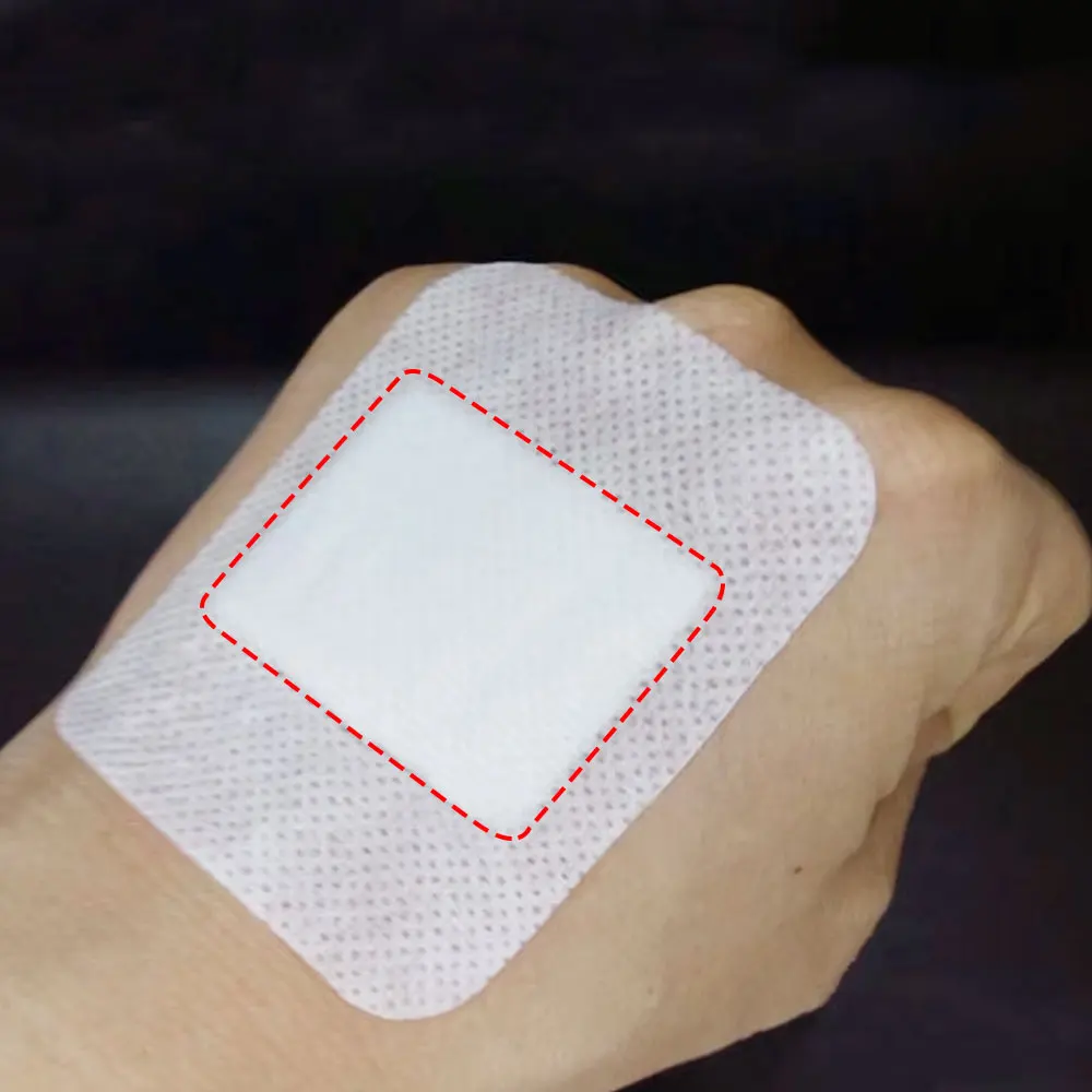 50-100pcs 5*7.6cm 100% Cotton Waterproof Gauze Pad Non-adherent Pad First Aid Kit Wound Dressing Tapes Sterile Medical Gauze Pad