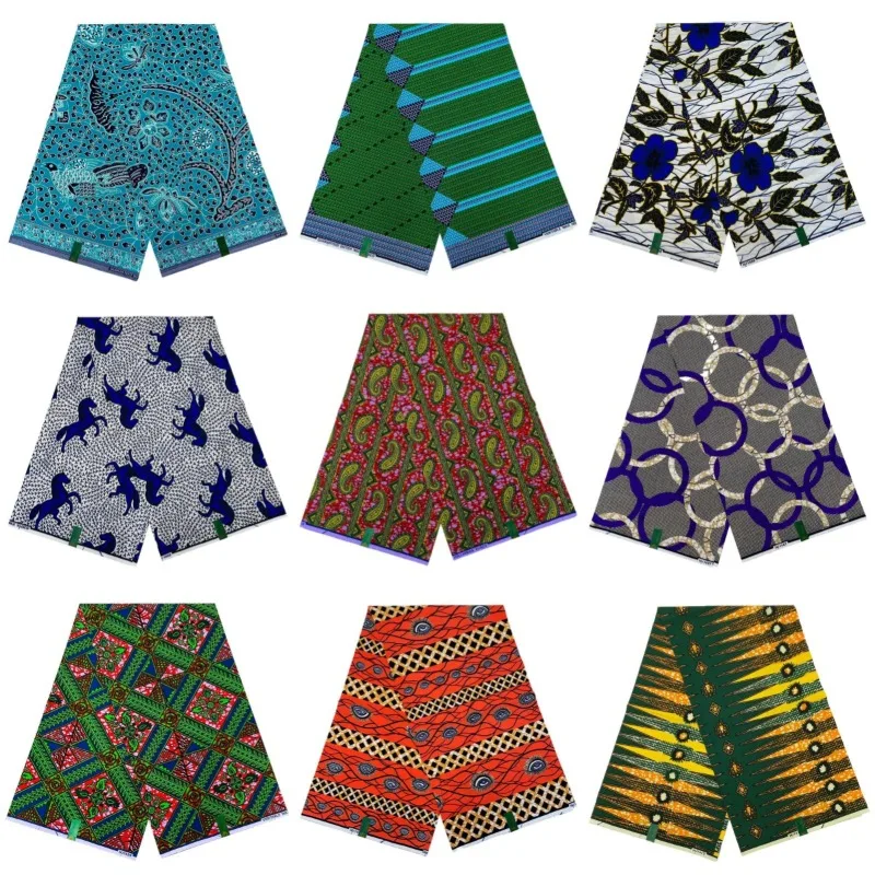 

Wholesale Super Good African Ankara Wax Fabric New 100 Cotton Material Soft Fashion Ring Pattern Tissu Pagne Wholesale