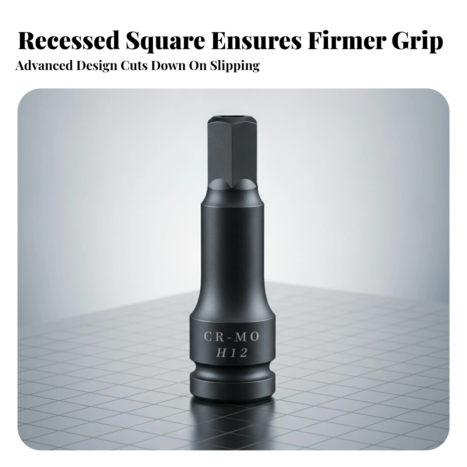 1/2-Inch Hex Shank Socket Square to Hex Adapter Matte Finish Power Tool Accessory Square Drive Impact Socket Long-Lasting view 2
