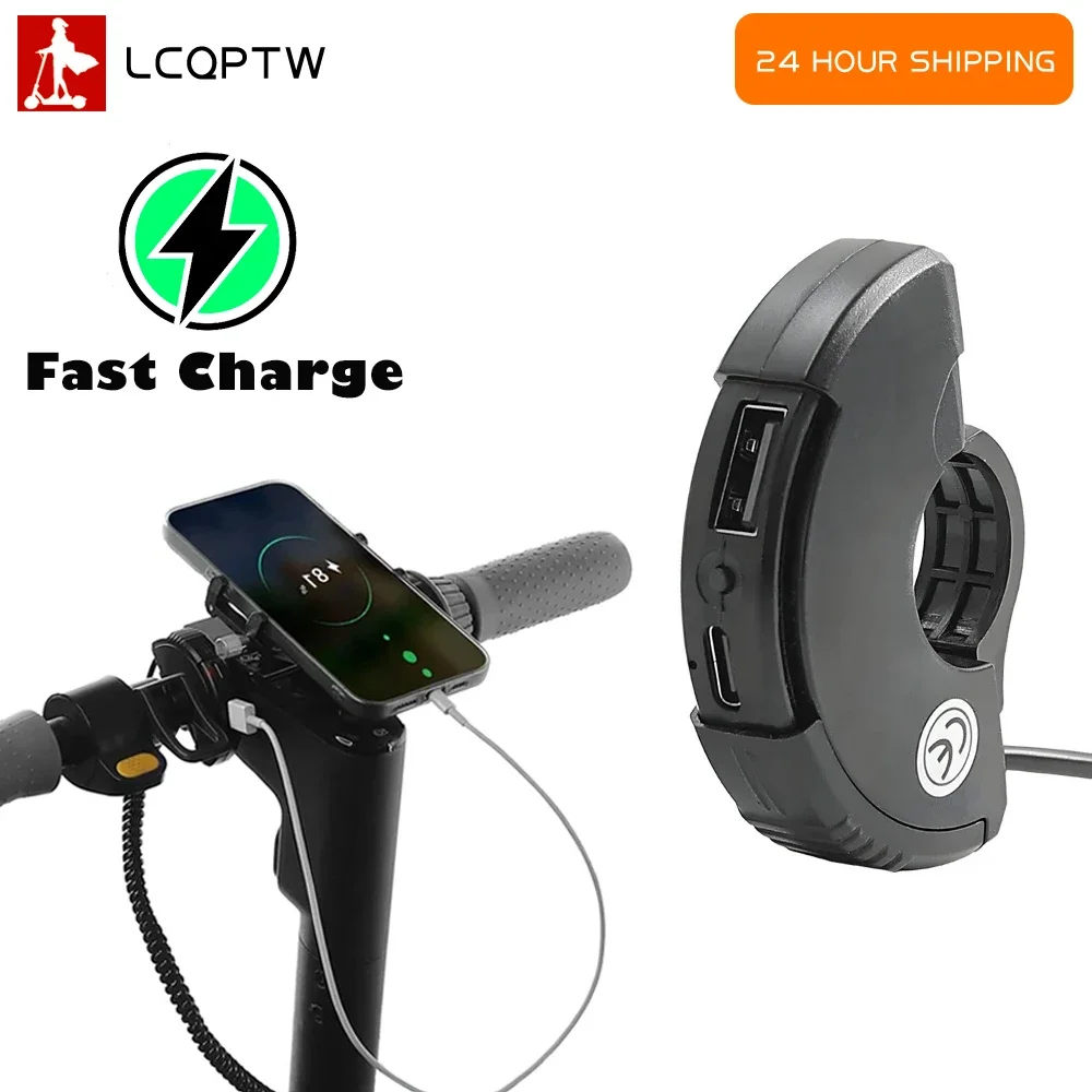 جديد Usb شاحن سريع مقبس مقاوم للماء XT60U-F ل ناينبوت ماكس G30 سكوتر كهربائي نوع C شاحن الهاتف قوس محول الطاقة