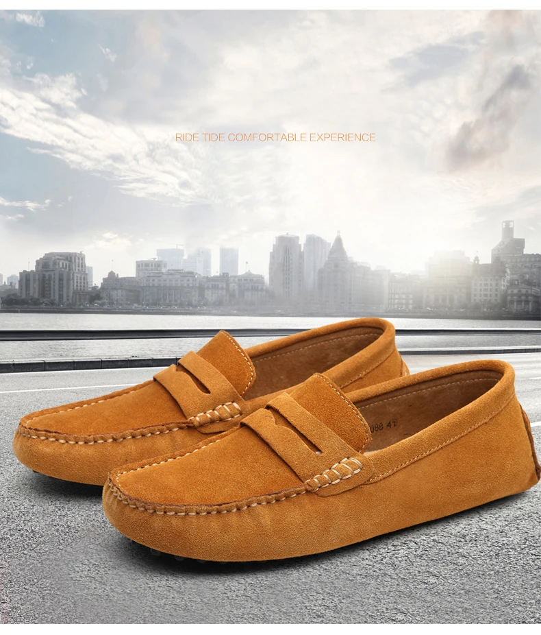

Slip On Men's Flats Fashion Male Driving Size 38-49 Men High Quality Leather Loafers Men Casual Shoes Moccasins