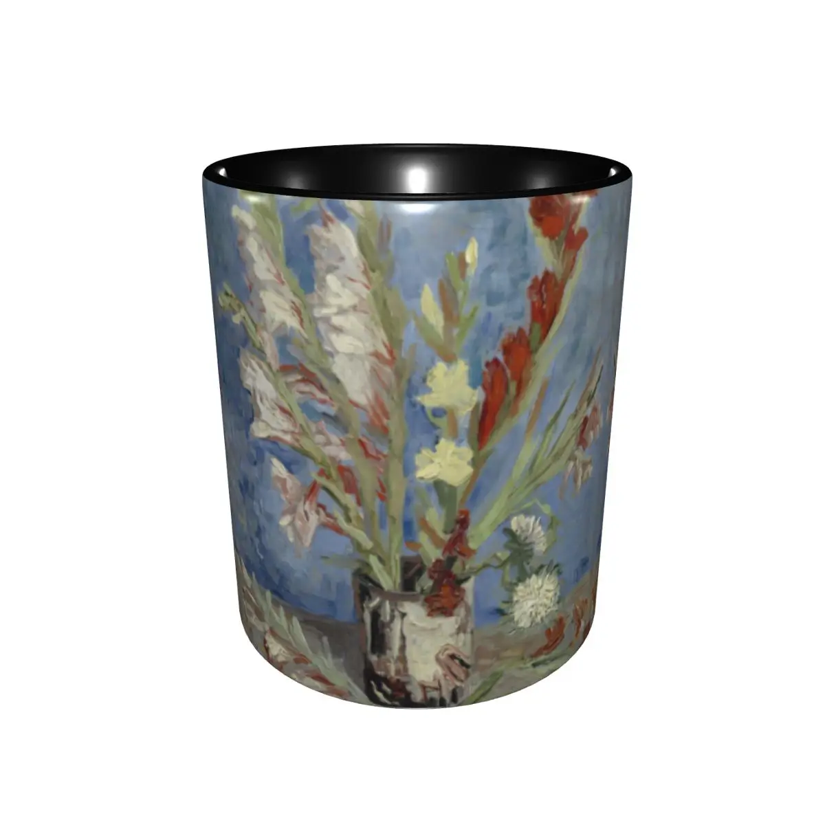 Van Gogh Vase With Gladioli And Chinese Asters, 1886 Coffee Mug Oil Painting Style Cup Mugs Gift