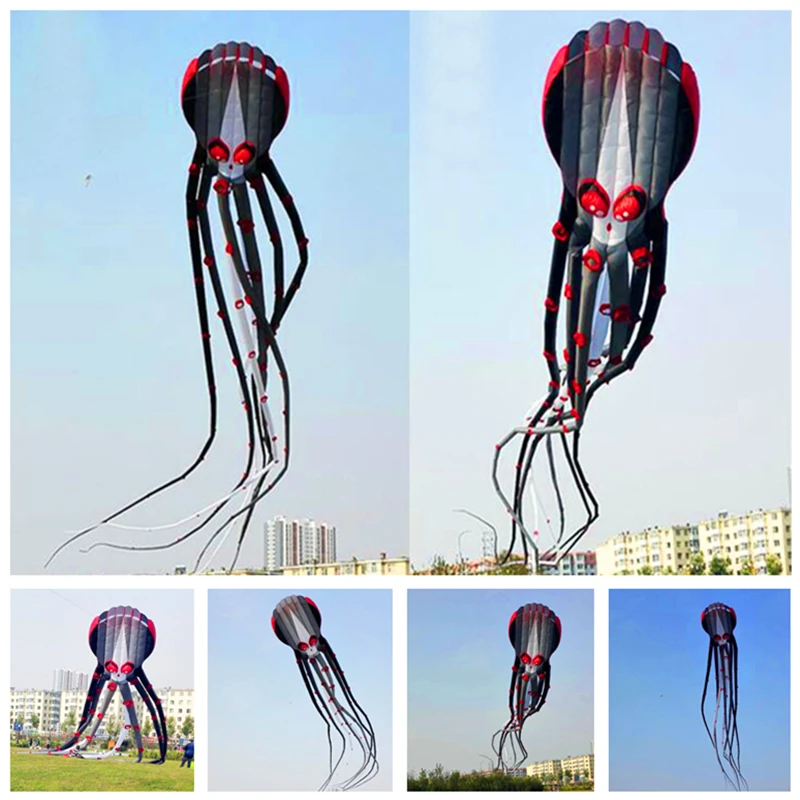 Large Capricórnio Octopus Kite para adultos, pára-quedas, nylon, surf, ao ar livre, brinquedos infláveis, ar, frete grátis