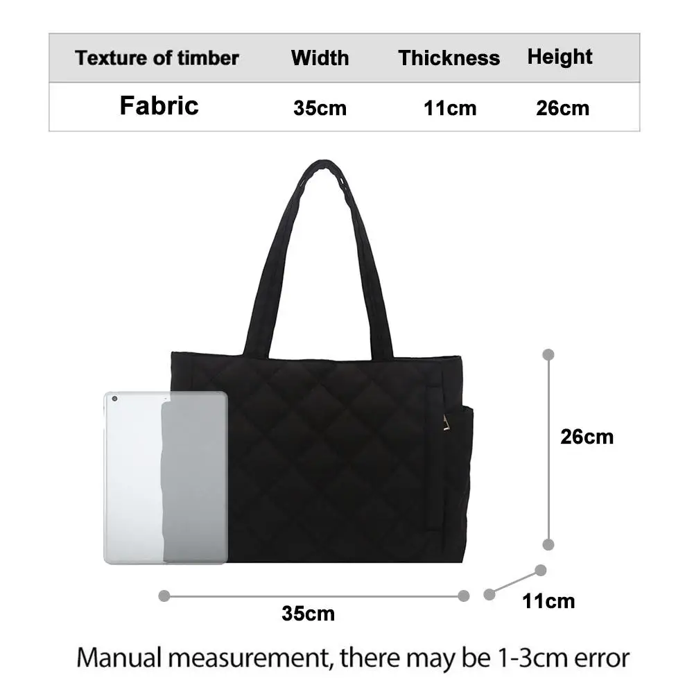 Mehrtaschen-Damen-Umhängetasche im Postboten-Stil, mit Rautenmuster, aus Baumwolle, als Kleider- und Schultertasche, große Kapazität, lässige Nylon-Schultertasche. – Detail 28