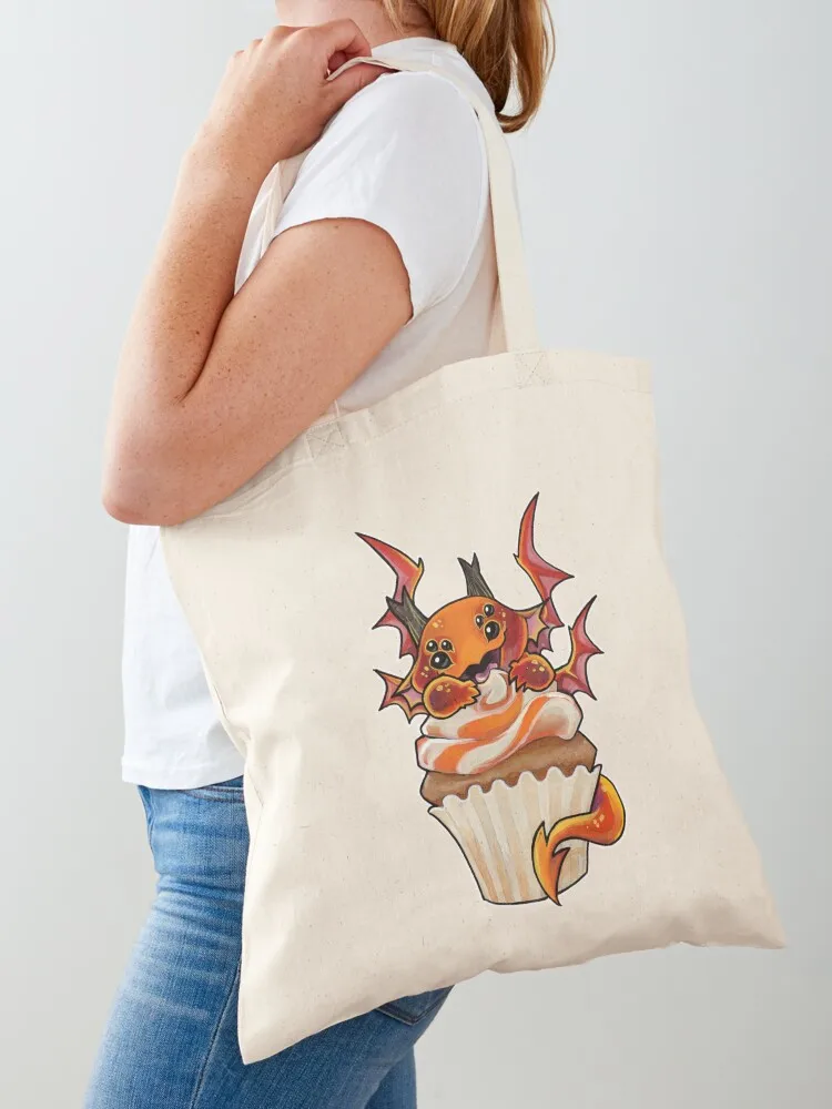 Orange cream cupcake dragon Tote Bag Lady bags bag luxury women shopping bags foldable Women's shopper bag