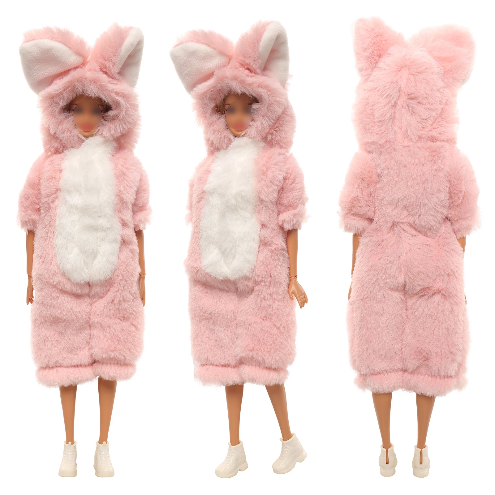 Barwa Kawai Rabbit Series Doll Clothes 38 Pcs=1 Rabbit Jumpsuit+4 Top pant+1 Trouser+11 Skirts+2 Swimsuits+10 Hangers+10 Shoes