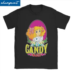 Men Women's T-Shirt Kawaii Cute Girl Anime Vintage Cotton Tees Short Sleeve Candy Candy T Shirt Round Neck Clothing Plus Size