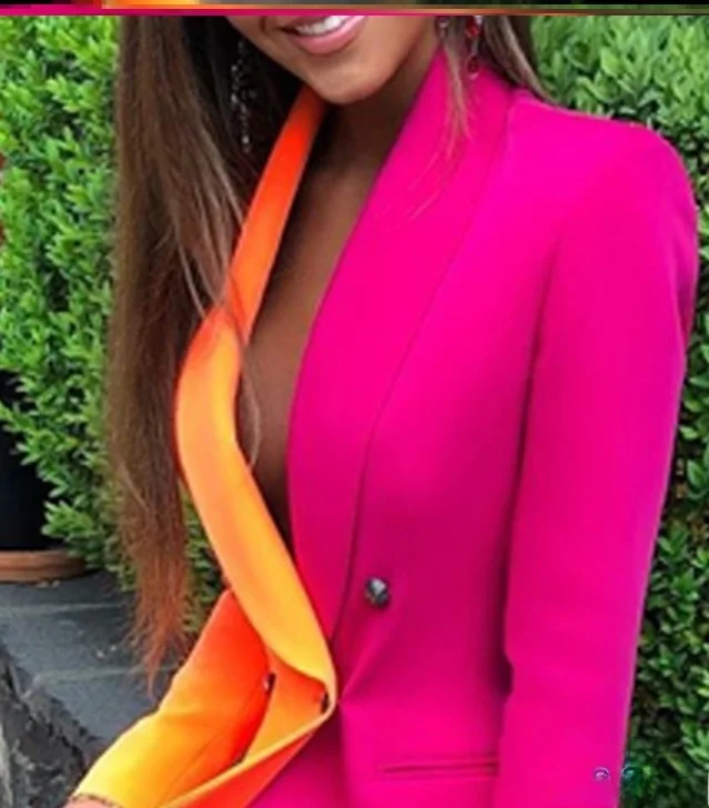 Color Blo Slim Fit Long Sve costume femme Dr Faionable trajet Sle ort jupe T pe Silhouette