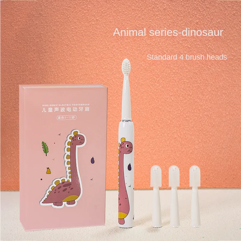 Children Sonic Electric Toothbrush with Replace The Toothbrush Head Kids Cartoon Ultrasonic Electric Toothbrush Sonic Brush Head