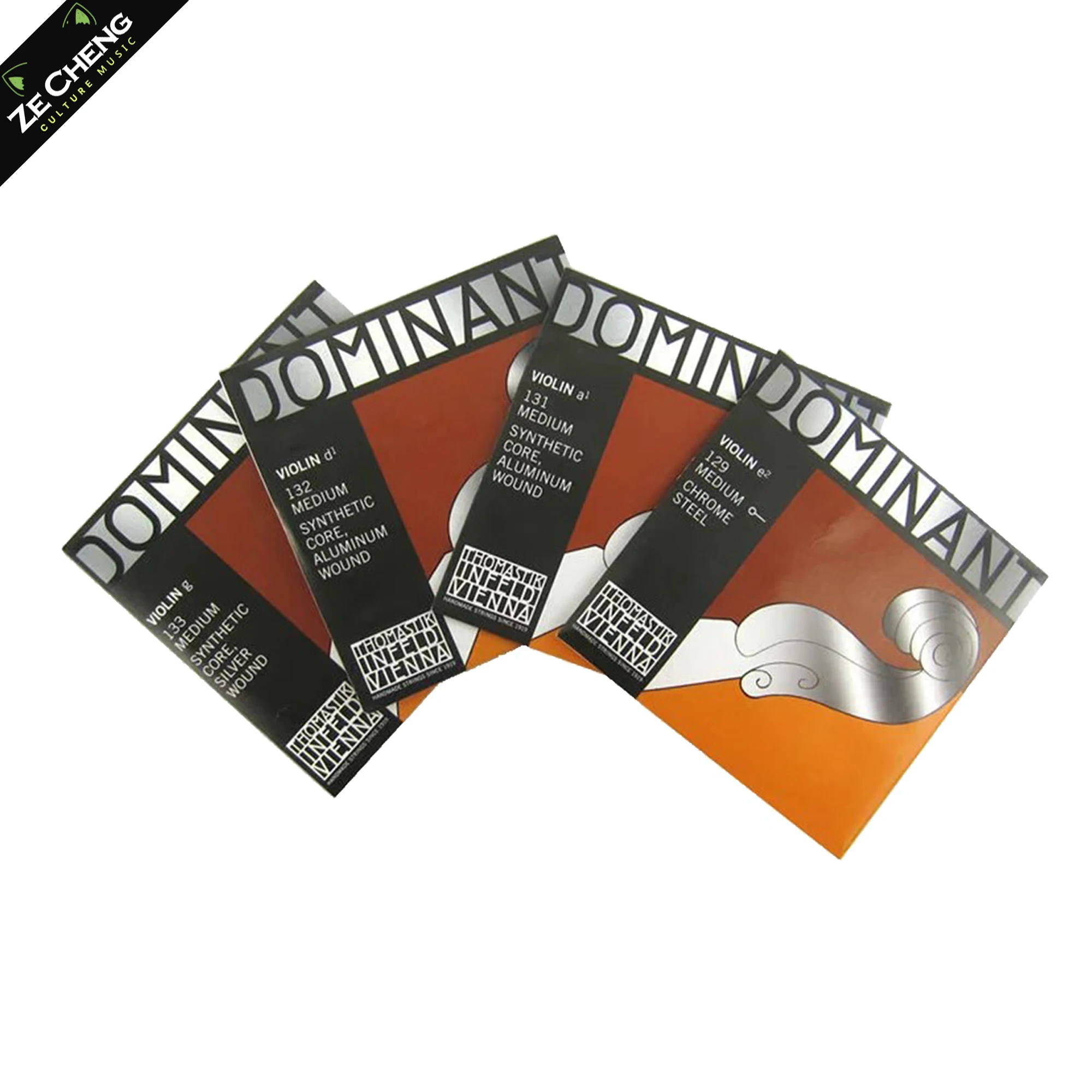 Original Thomastik Dominant Full Set (A, E, G, D) 135B Medium Violin Strings 4/4 Made in Austria
