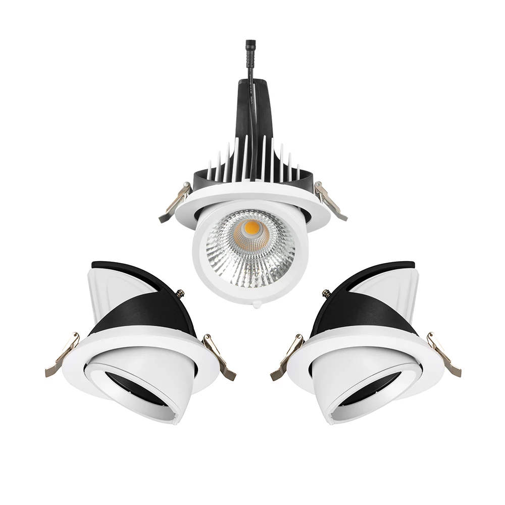 52w universal joint lighting recessed LED downlight for indoor modern design, IP44 rating
