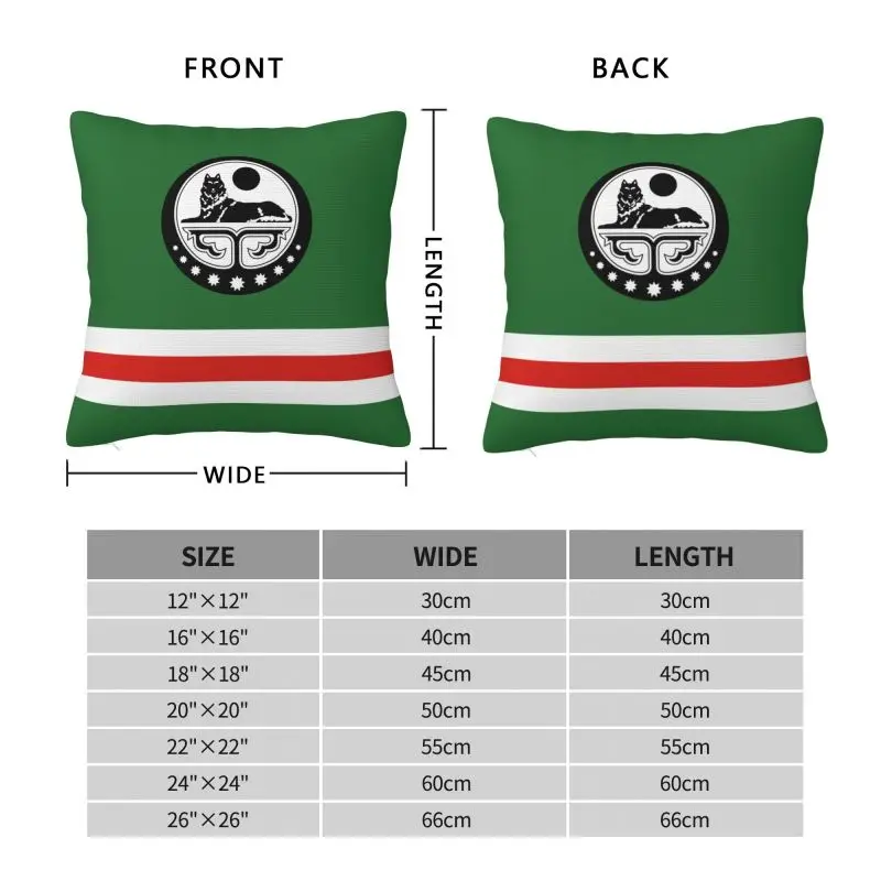 Fashion Chechen Flag Cushion Covers 40x40cm Velvet Chechnya Proud Pillow for Car Square Pillowcase Home Decor