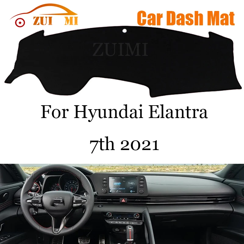 

ZUIMI Dashboard Cover Dash Mat Dashmat For Hyundai Elantra 7th 2021 LHD RHD Dash Board Cover Pad Sun Shade