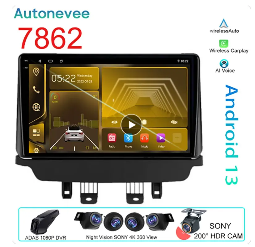 Car Android Auto For Mazda CX-3 CX3 Mazda 2 DK 2014 - 2021 GPS Navigation Multimedia Video Player Carplay 5G WIFI BT No 2din DVD