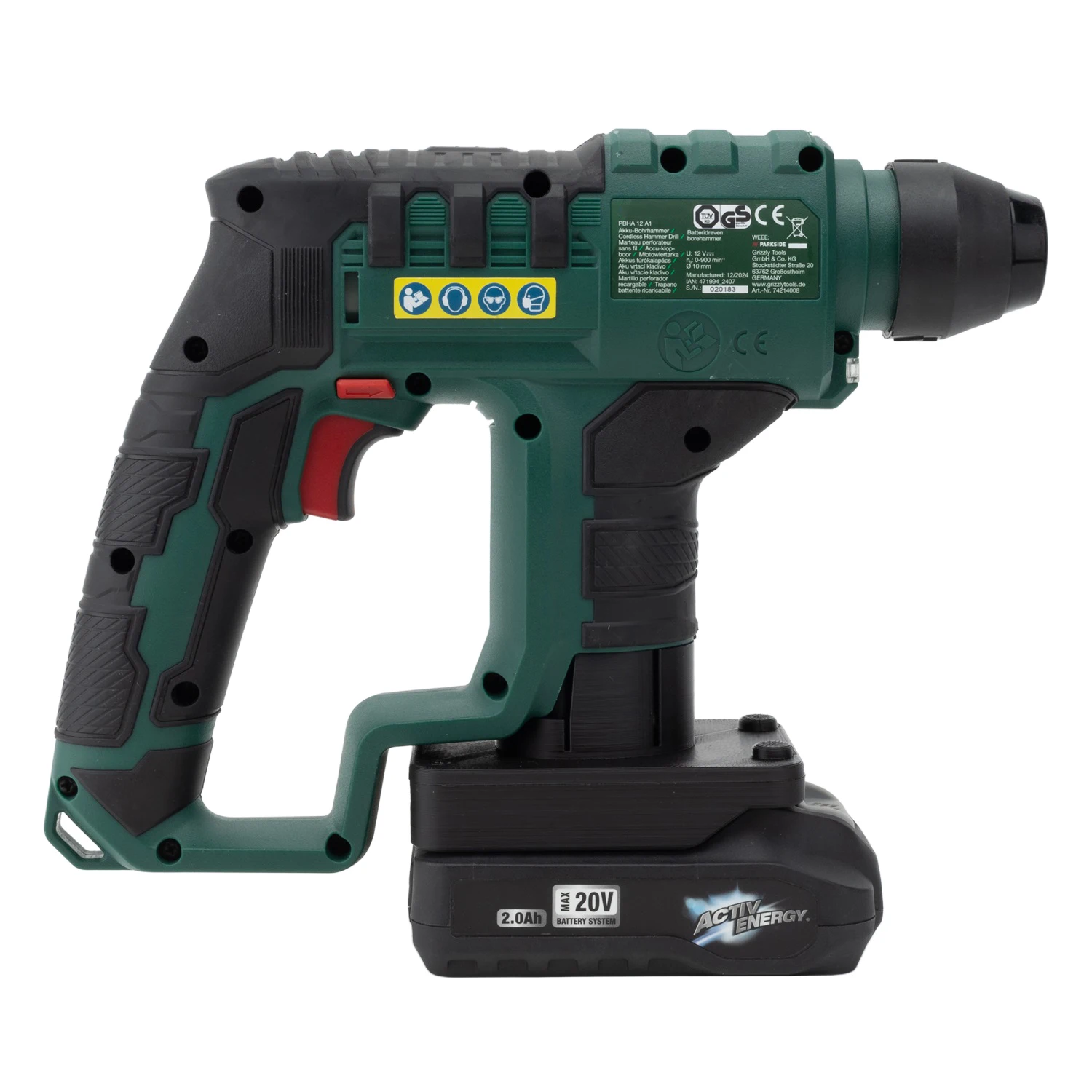 Adapter für Lidl Parkside X12V Li-Ionen-Werkzeug zu Makita 18V LXT/DeWalt 18/20V/Milwaukee 18V/Aldi Ferrex 20V Li-Ionen-Akku-Adapter – Detail 3