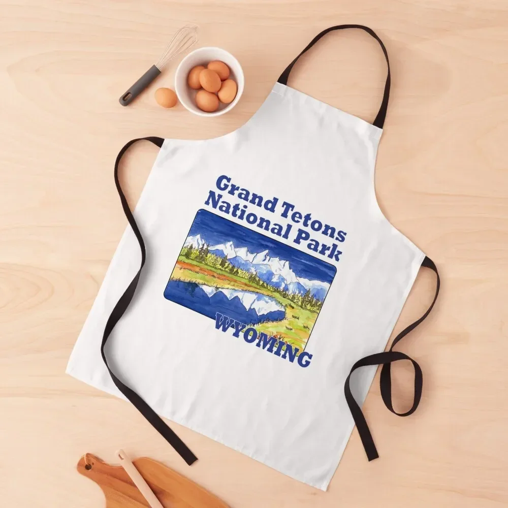 

Grand Tetons National Park, Wyoming Apron chefs Customizable Hairdresser Apron