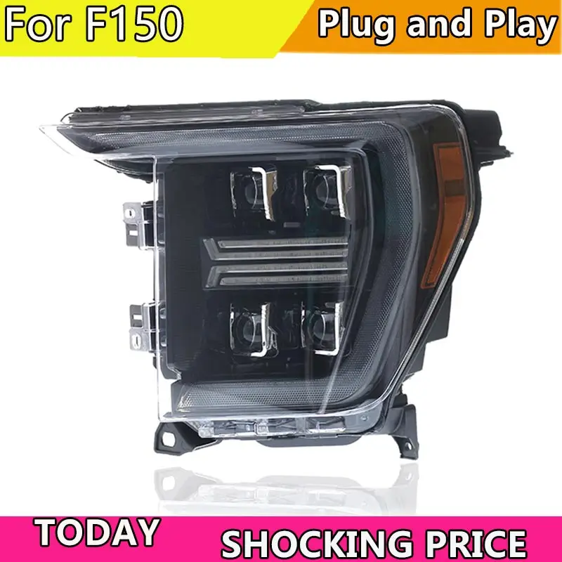 LED Headlight Assembly for Ford Raptor F150 2021-2023 Headlight Plug and Play with DRL Dynamic Turning Head lights