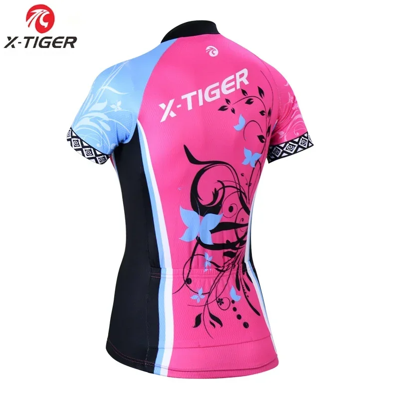 X-Tiger Women Cycling Jerseys Ultraviolet-Proof MTB Bike Clothing Women Bicycle Clothes Wear Sportswear Cycling Clothing