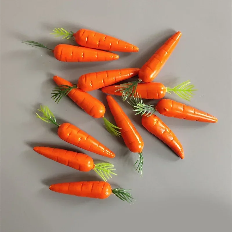 

10Pcs Easter Decoration Simulation Carrot Artificial Mini Foam Vegetable Carrots Easter Ornament Home Decoration Kids Gift