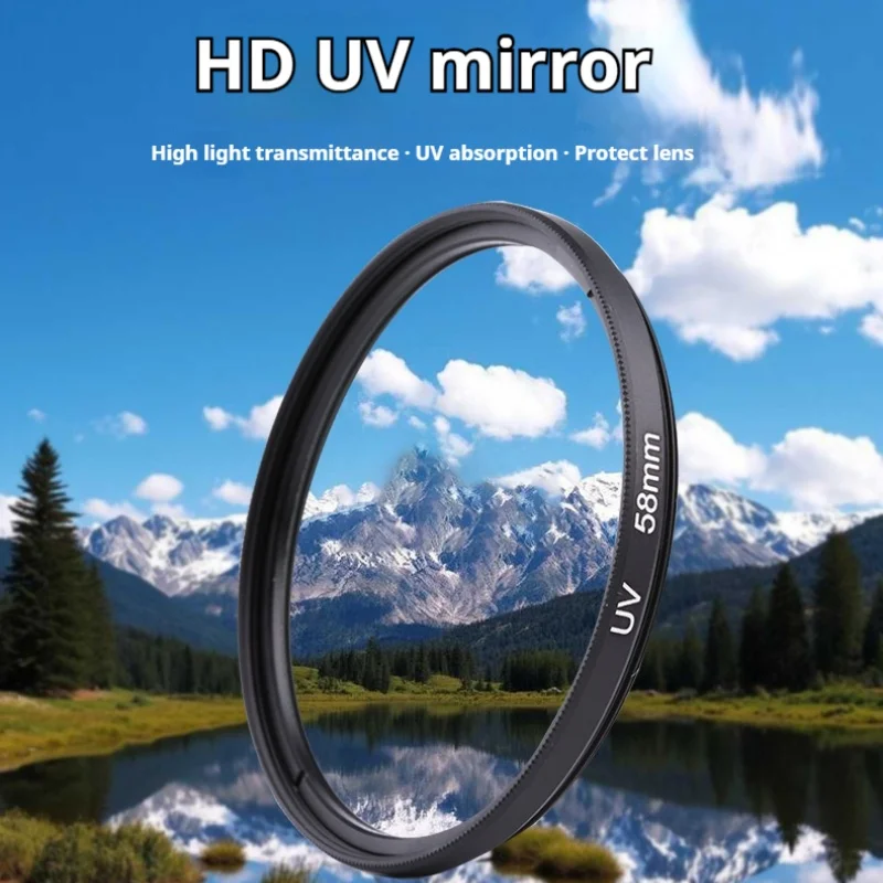 Filtro UV premium para câmeras DSLR Lente de proteção UV e antipoeira - Vidro óptico de alta qualidade