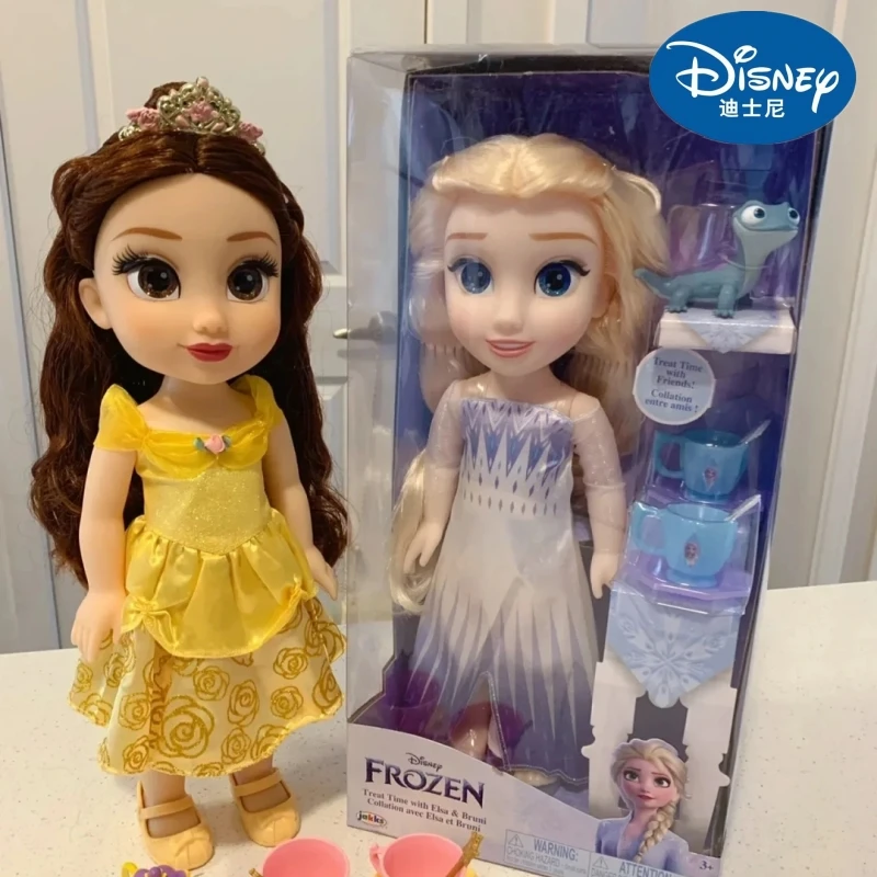 

Disney Cartoon Princess Collection Salon Doll Long Hair Snow White Frozen 2 Elsa Anna Doll Kawaii Boxed Toys Birthday Gift