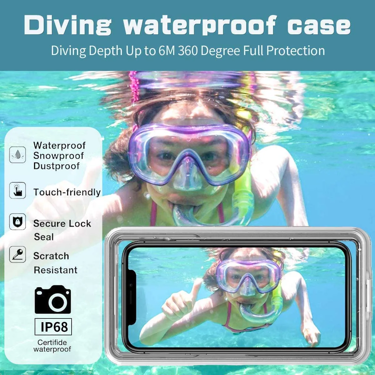 Waterproof Case for Huawei P30 P20 P40 Lite Pro P50 P50E Mate 20 30 40  Pro Shell Swimming Diving Outdoor Shockproof Cover