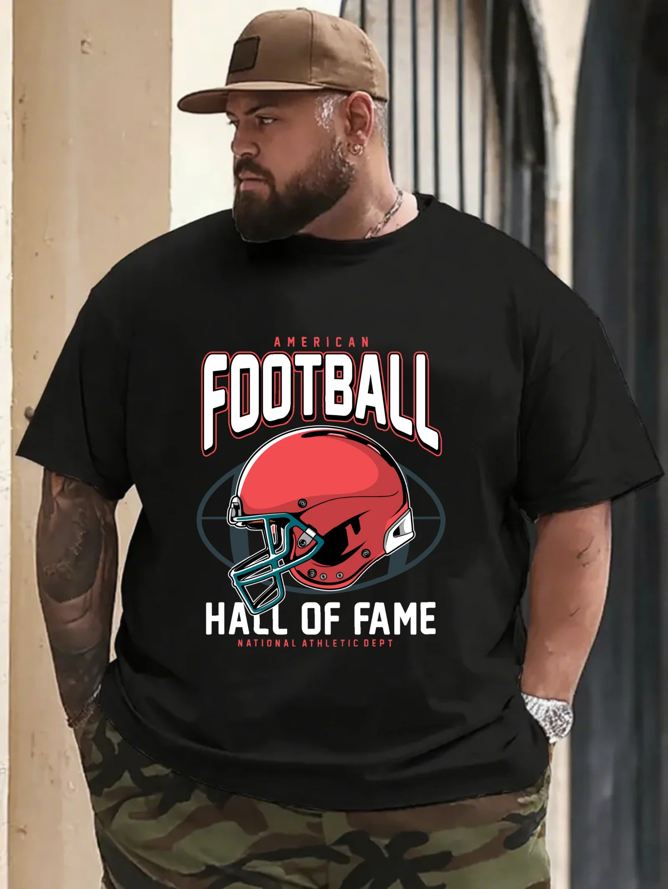 

Vintage Music Note Graphic T-Shirt for Men, Musician Style Short Sleeve Tee, Music Lover Print Tops